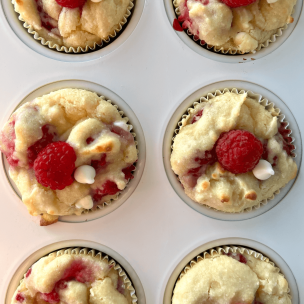 White Chocolate Raspberry Muffins image